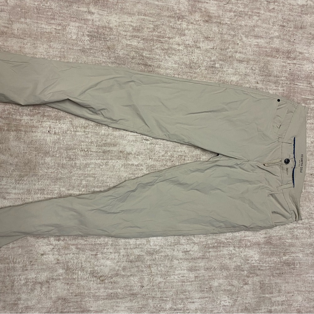 Kenneth Cole Men's Light Gray Chinos